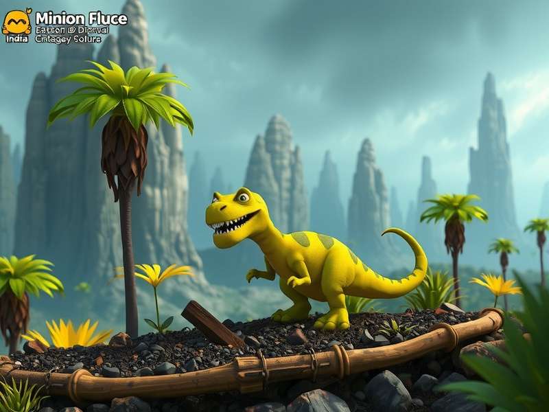 Minion Digging in Indian Landscape